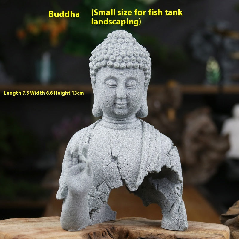 Chinese Amitabha Buddha Statue Decoration Gardening Flower Tea Room Buddha Decoration