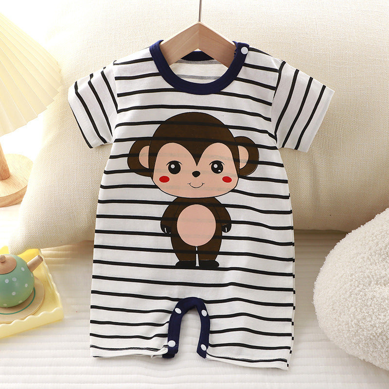Cute Cartoon Print Onesies Newborn High Quality Fabric