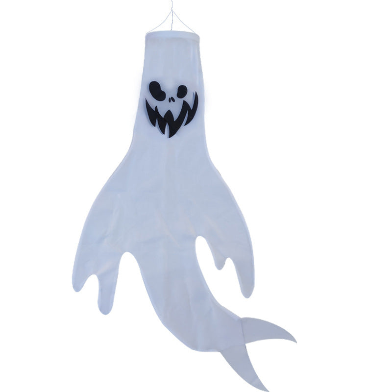 Halloween Windsock Ghost Face Windsock Flag Hanging Outdoor Decoration For Yard Garden Patio Halloween Decorations For Home