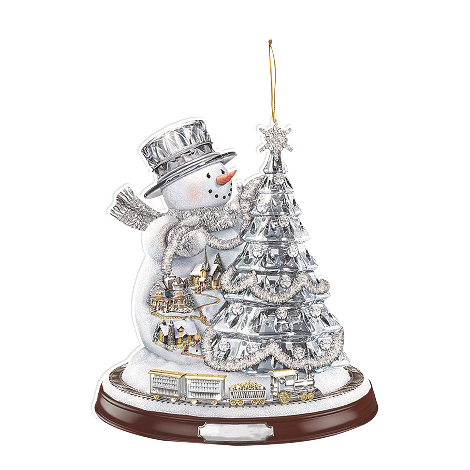 Christmas Acrylic Decorated Snowman Christmas Tree Pendant