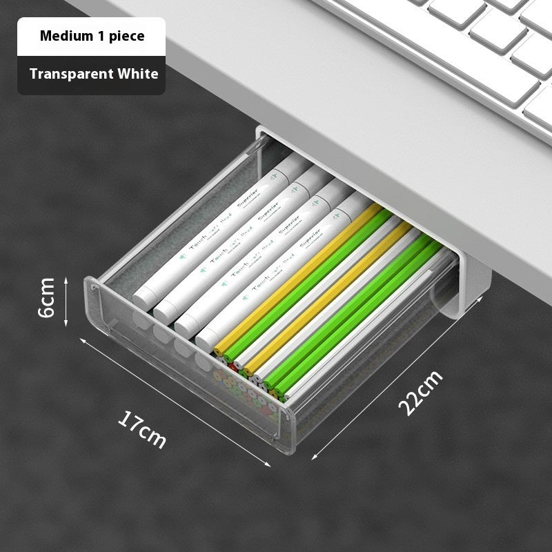 Hidden Paste Drawer Under Table Office Organizing