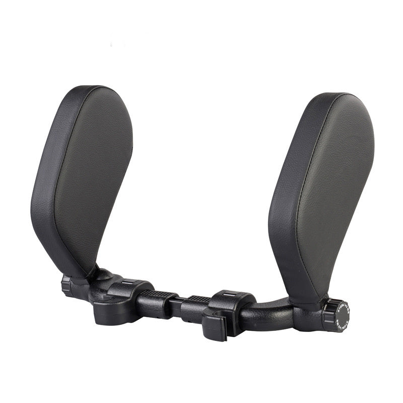 Adjustable Car Headrest Pillow, Soft Leather Travel Neck Support Cushion