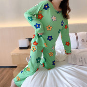 Cute Long-Sleeved Trousers Cartoon Student Pajamas Home Service Suit