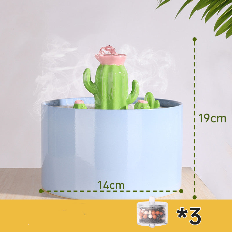 Cat Ceramic Water Dispenser Flowing Silent Constant Temperature Heating Automatic Circulation