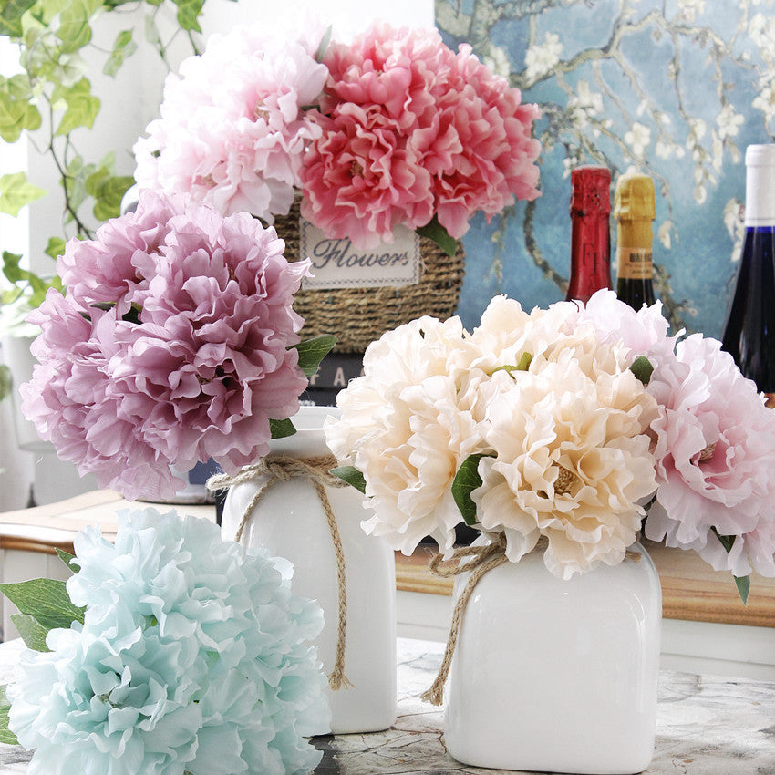 Peony Wedding Bouquets Artificial Flowers For Home Decoration