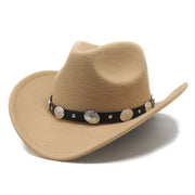 Minority Style Woolen Western Cowboy Hat for Men and Women