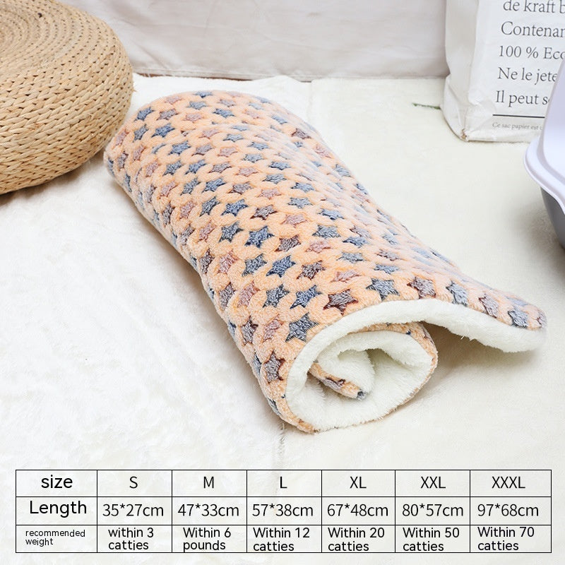 Soft Flannel Winter Cat Bed Mat For Cozy Kennel All Season