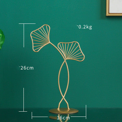 Nordic Style Gold Circle Metal Statue Table Ornament Morden Home Living Room TV