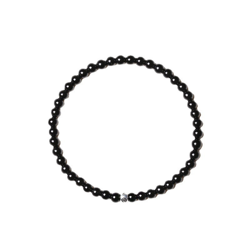 Fine Obsidian Agate Blue San Bracelet