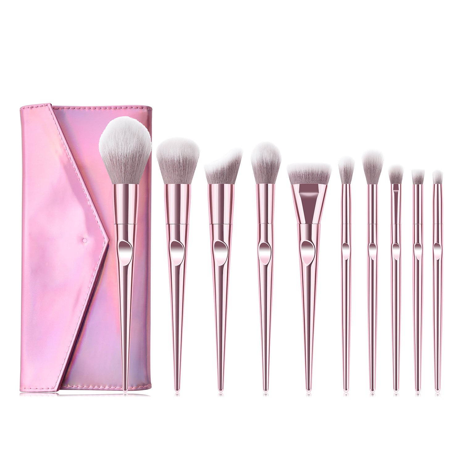 10 Pcs Thumb Makeup Brush Set – Powder & Foundation Beauty Tools