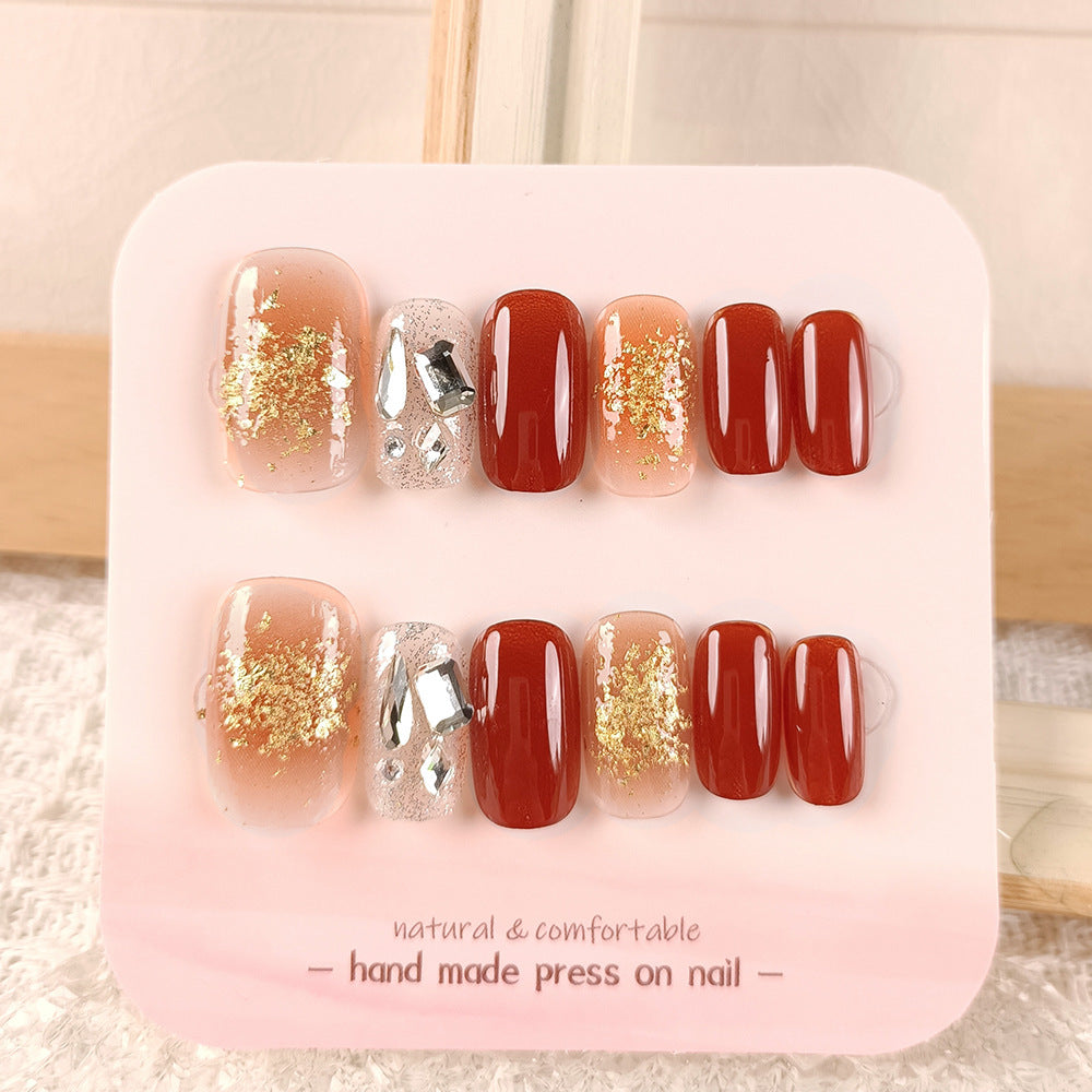 Hand Worn Nail Piece In China-Chic Red In The Year Of The Snake