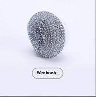 Wire ball brush head