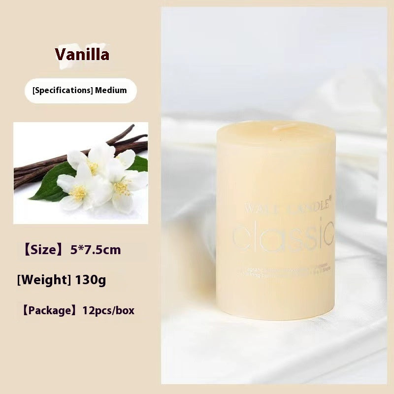 Cylindrical Aromatherapy Candles Smokeless Colorful Scented Candle with Brilliant Fragrance