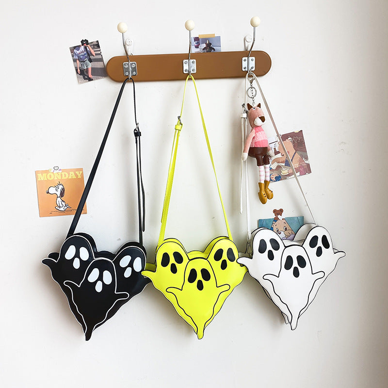 Halloween 3D Cartoon Ghost Bag – Cute Crossbody Shoulder Purse for Women and Girls