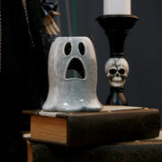 Halloween Candlestick Ghost Festival White Ghost Ceramic Ornaments