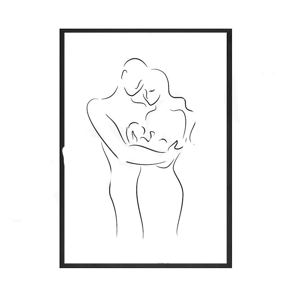 Minimalist Canvas Wall Art – Abstract Painting Poster Picture for Home Decor