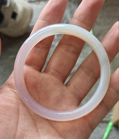 Half Pink And Half White Agate