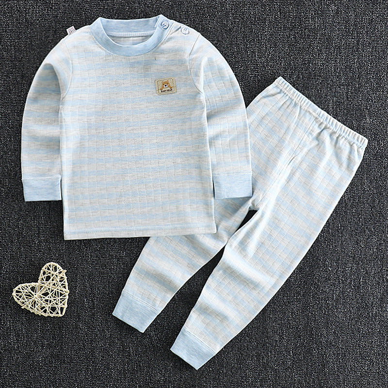 Autumn And Winter Children's Clothing Baby Cotton Autumn Clothes Long Trousers Suit