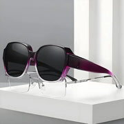 Unisex Dual-Use Clip-On Rectangular Glasses