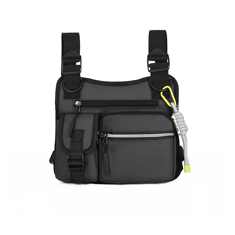 Men's Chest Vest Bag Solid Oxford Cloth Reflective Pouch