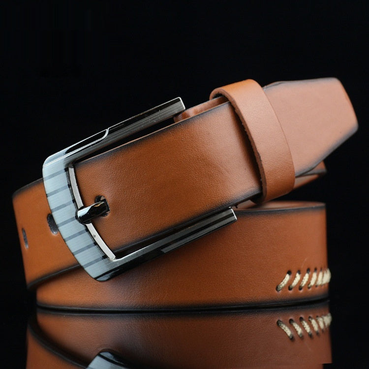 Men's Casual Threaded Belt – Pin Buckle