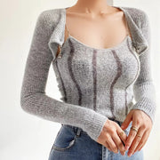 Spice Slim Stripe Bottom Cami Long Sleeve