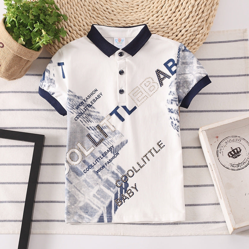 Boys Short Sleeve Casual Shirt Top Soft Cotton Everyday Wear