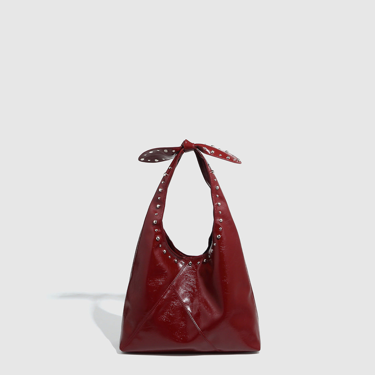 Tote Bag with Rivet Bow – Women’s Underarm Bucket Bag