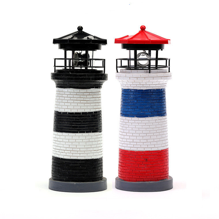 Solar Resin Craft Lighthouse Garden Ornament
