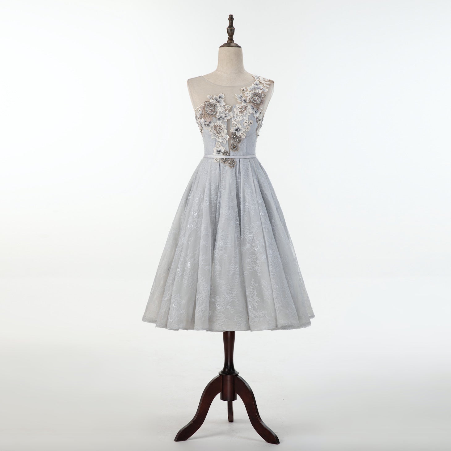 Wedding Dress Heavy Hand Embroidered Flower Lace