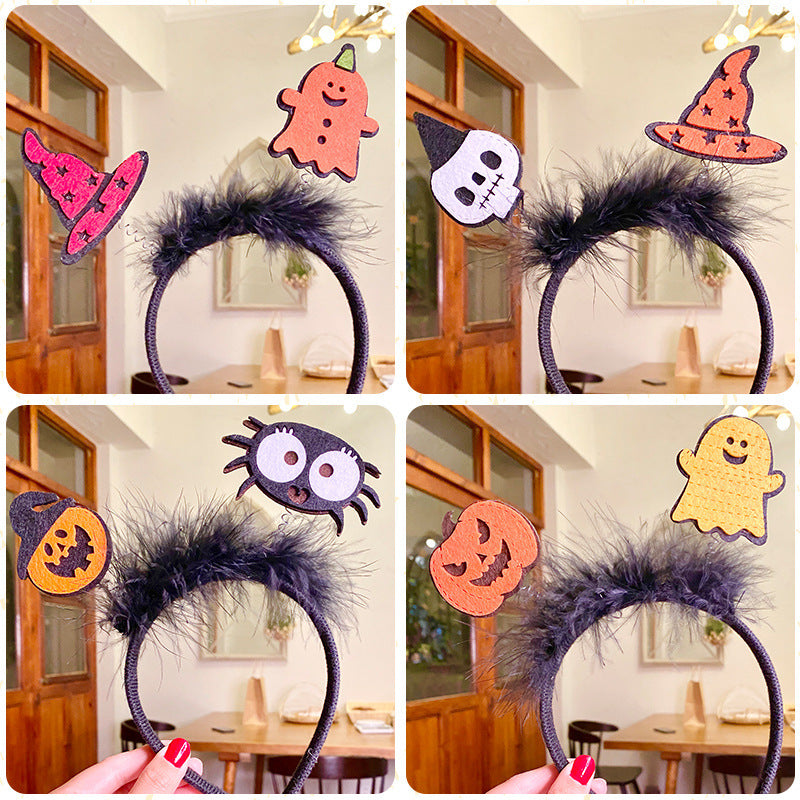 Halloween Wool Tassel Headband Masquerade Party
