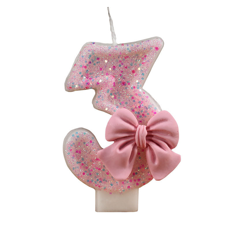 Creative Digital Bow Birthday Candle