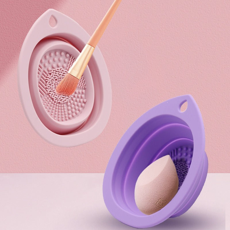 Silicone Brush Cleaning Pad – Folding Solid Color Beauty Tool Mat