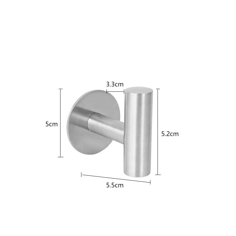 Minimalist 304 Stainless Steel Bathroom Hook – Wall-Mounted Clothes/Towel Hook