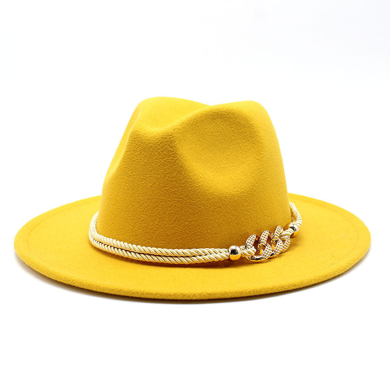 British Vintage Woolen Fedora Hat for Women in Multiple Colors