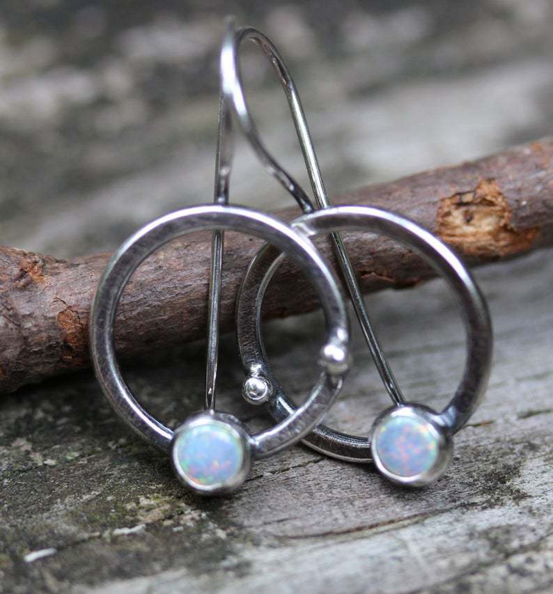 925 Plated Vintage Silver Turquoise Earrings