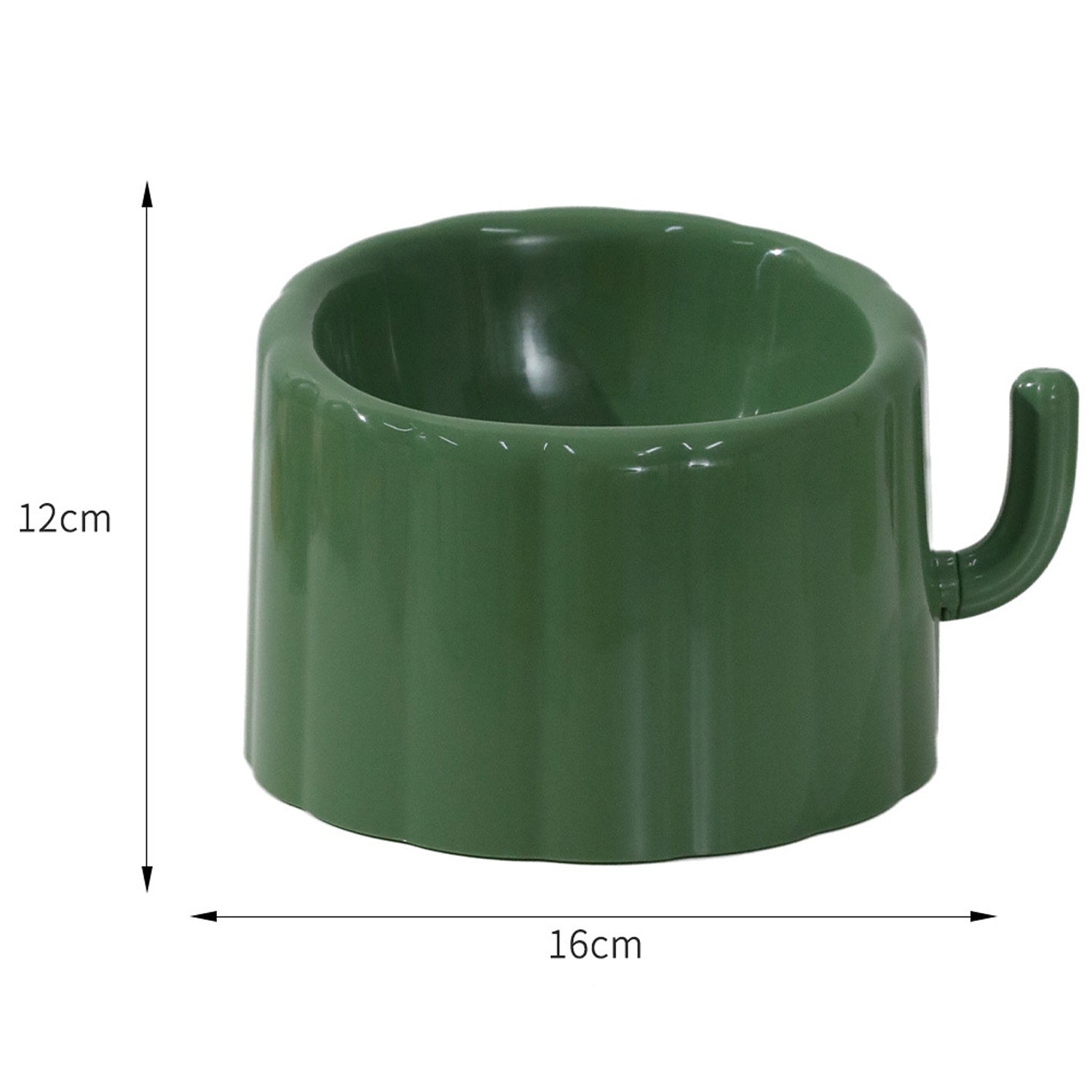 New Solid Color High-Stand Cater Bowl For Cats Large Mouth Anti-Overturn Anti-Slip Cat Bowl With Cactus Design