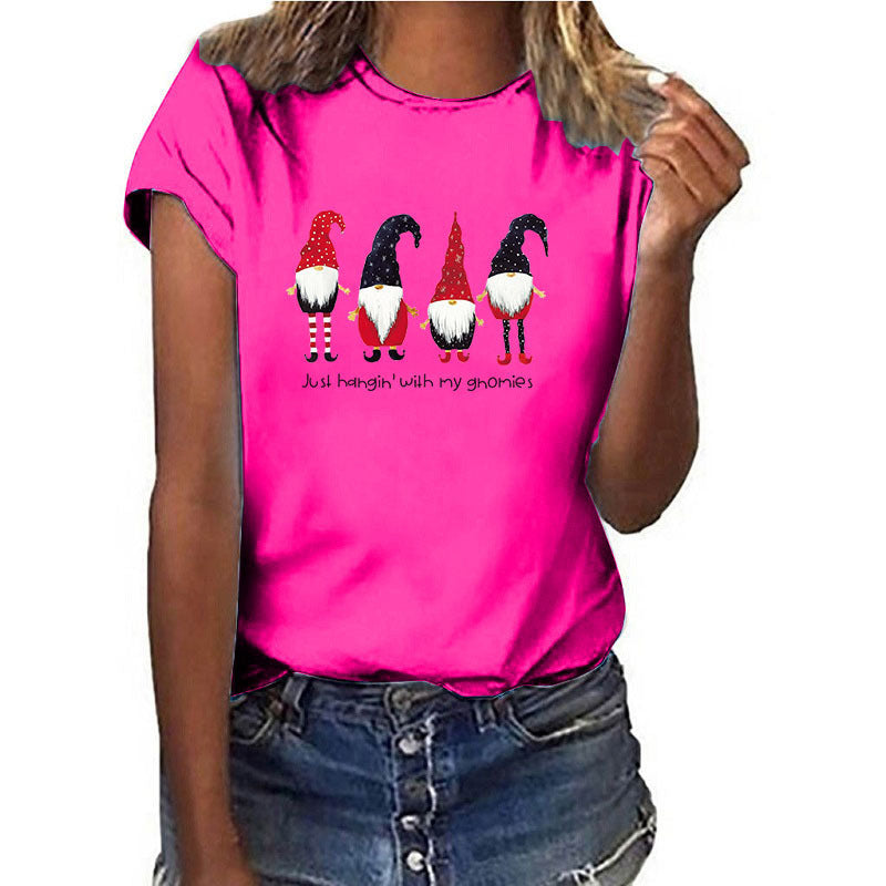 Women's Christmas T-shirt Short Sleeve