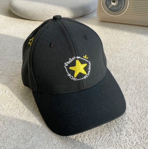 Show White Men's Simple Embroidered Shade Student Baseball