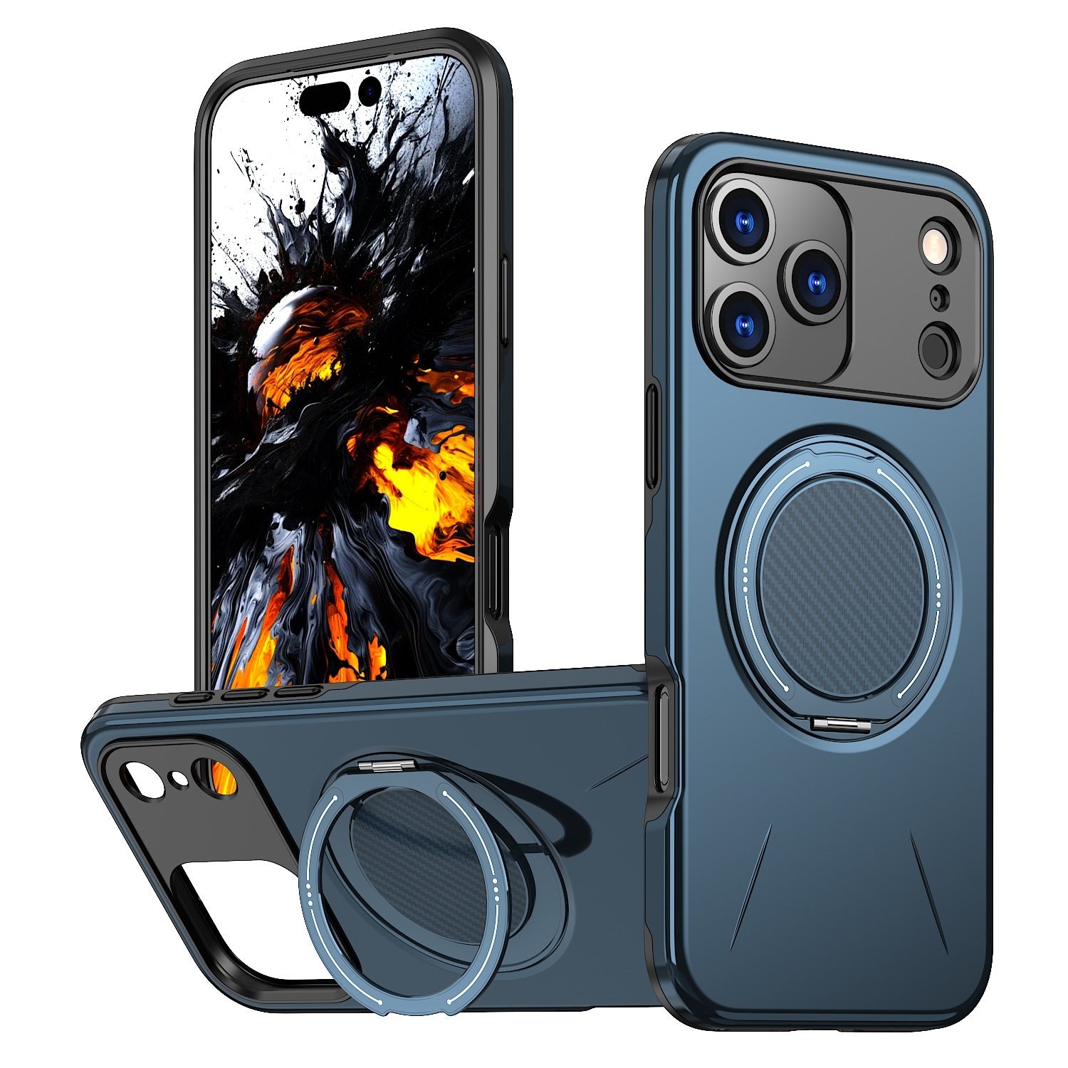 Rotating Magnetic Phone Case with Damping Bracket Two-in-One Design for 17 Series