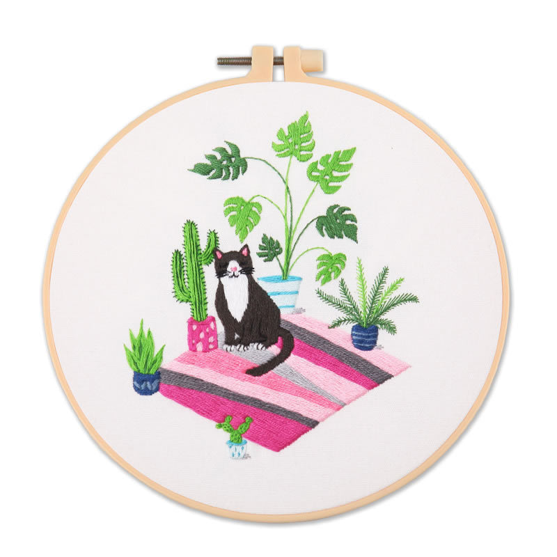 Embroidery DIY Material Bag Kit for Beginners – Sewing, Needlework, and Craft Supplies