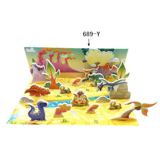 Children's 3D Three Dimensional Puzzle Paper Educational Toys Diy Building Hut