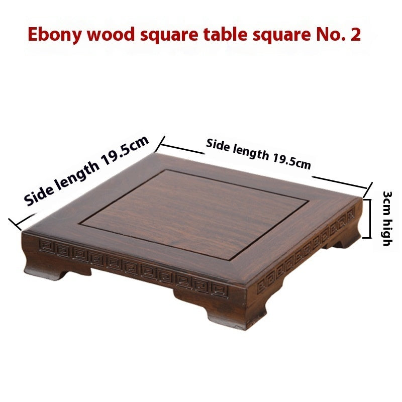 Red Wood Carving Craft Base Ebony