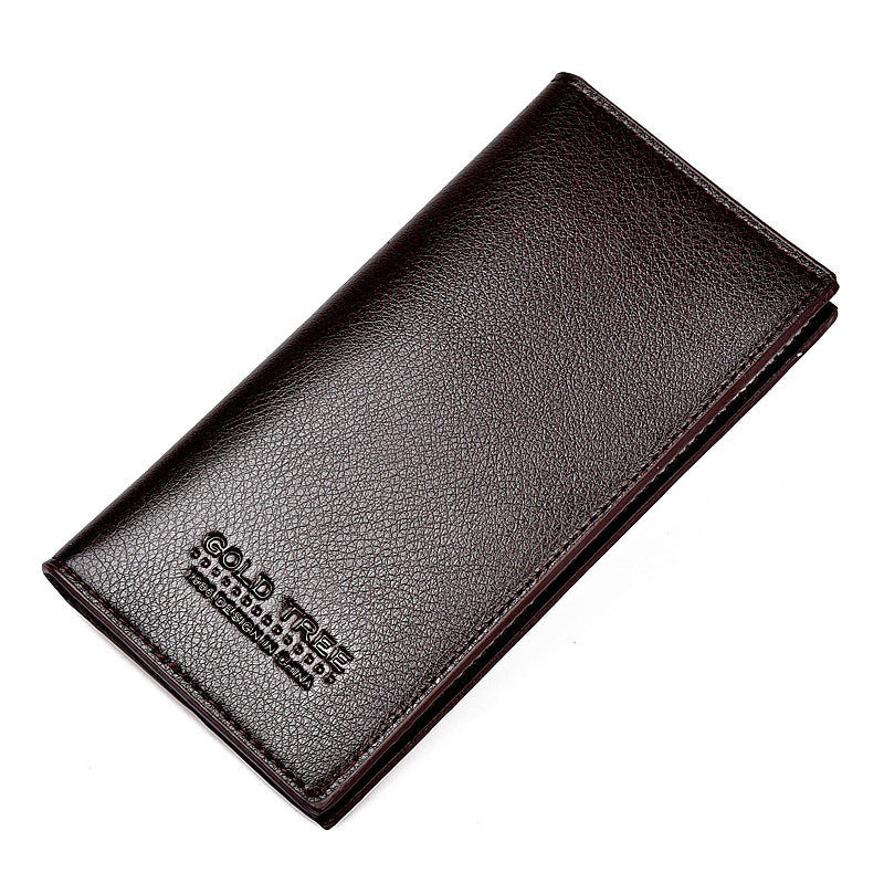 Men's Casual PU Leather Slim Purse Bag With Card Slots