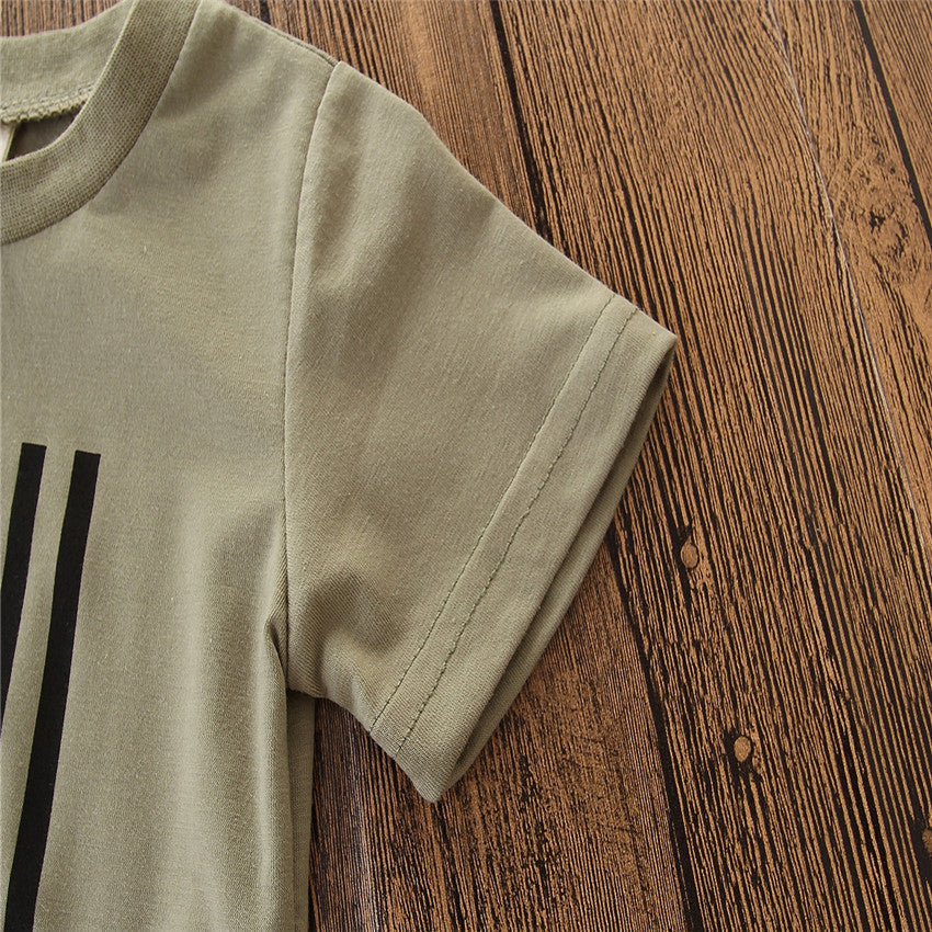 Kids Pullover Camouflage Flag Summer Suit Cotton Polyester