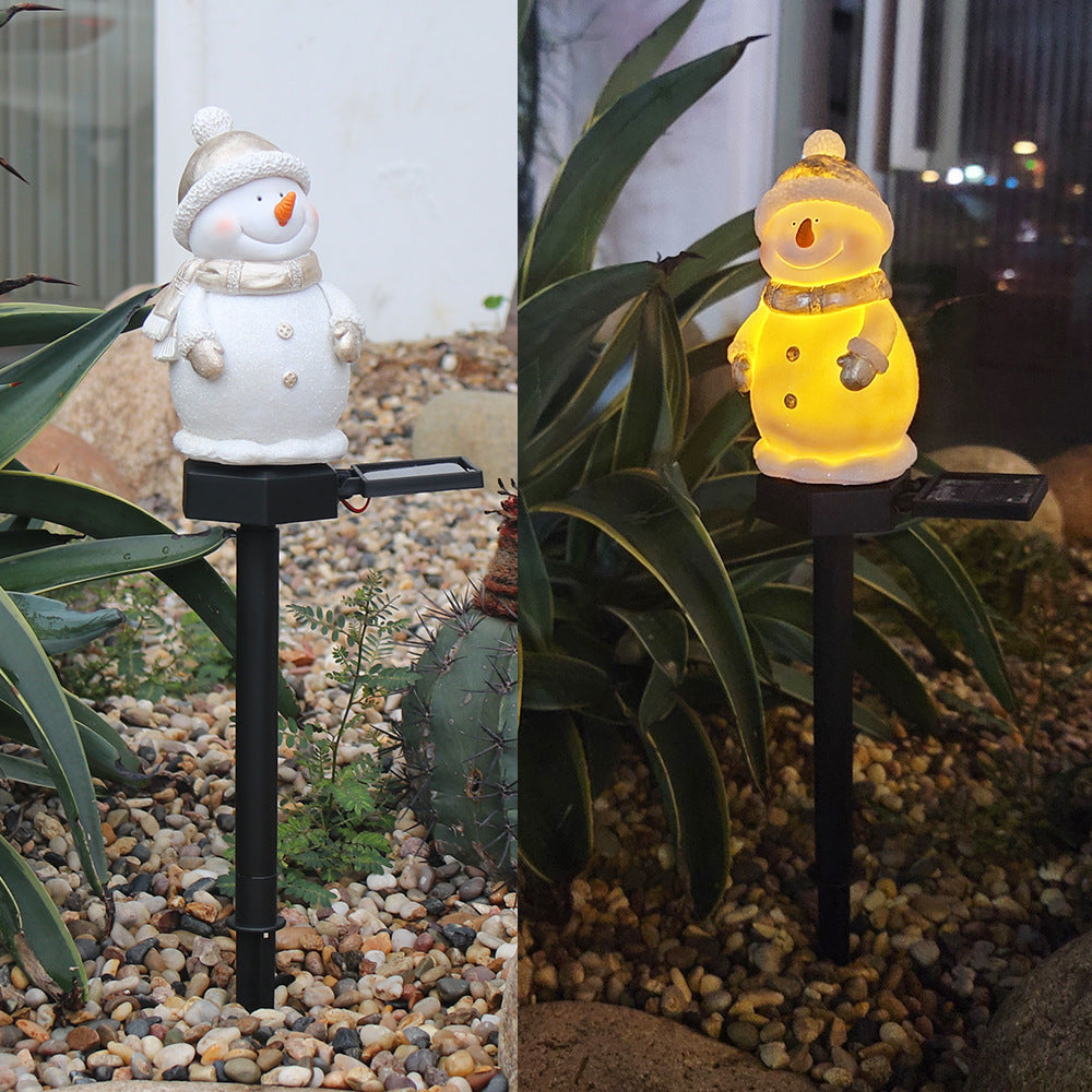 Outdoor LED Solar Snowman Landscape Garden Lamp Christmas Decoration