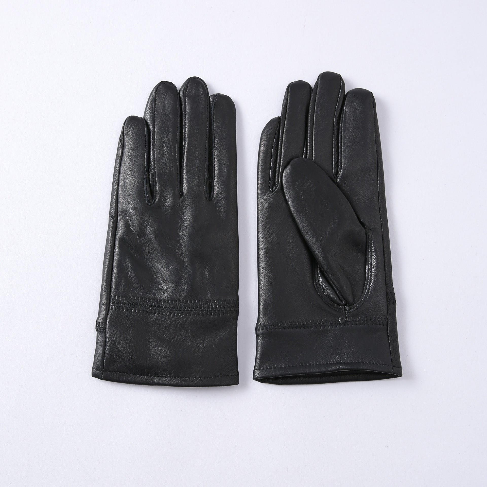 Winter Sheepskin Leather Gloves – Warm Fleece Lining for Men & Women