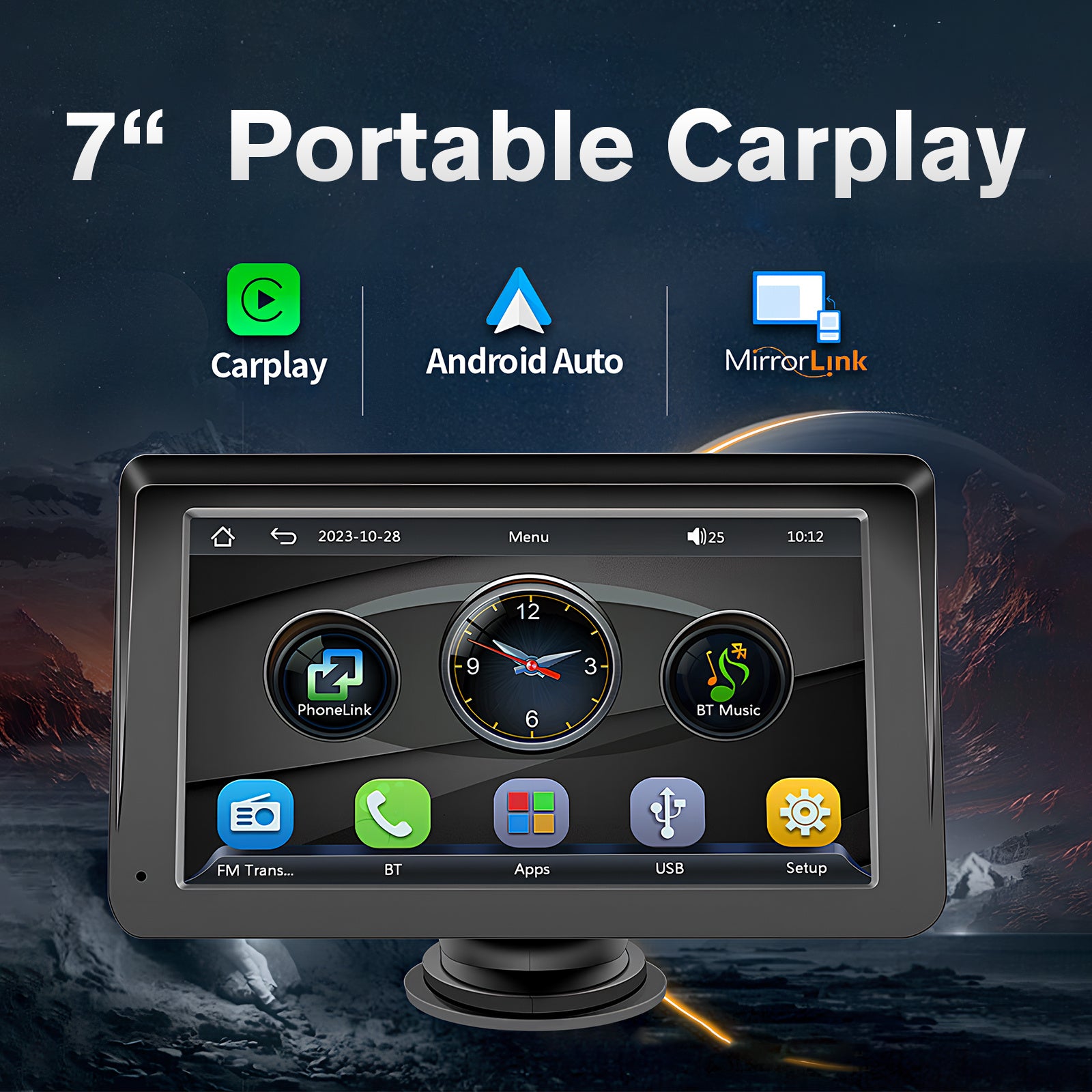 7-Inch Car Stereo – Wireless CarPlay & Android Auto Radio