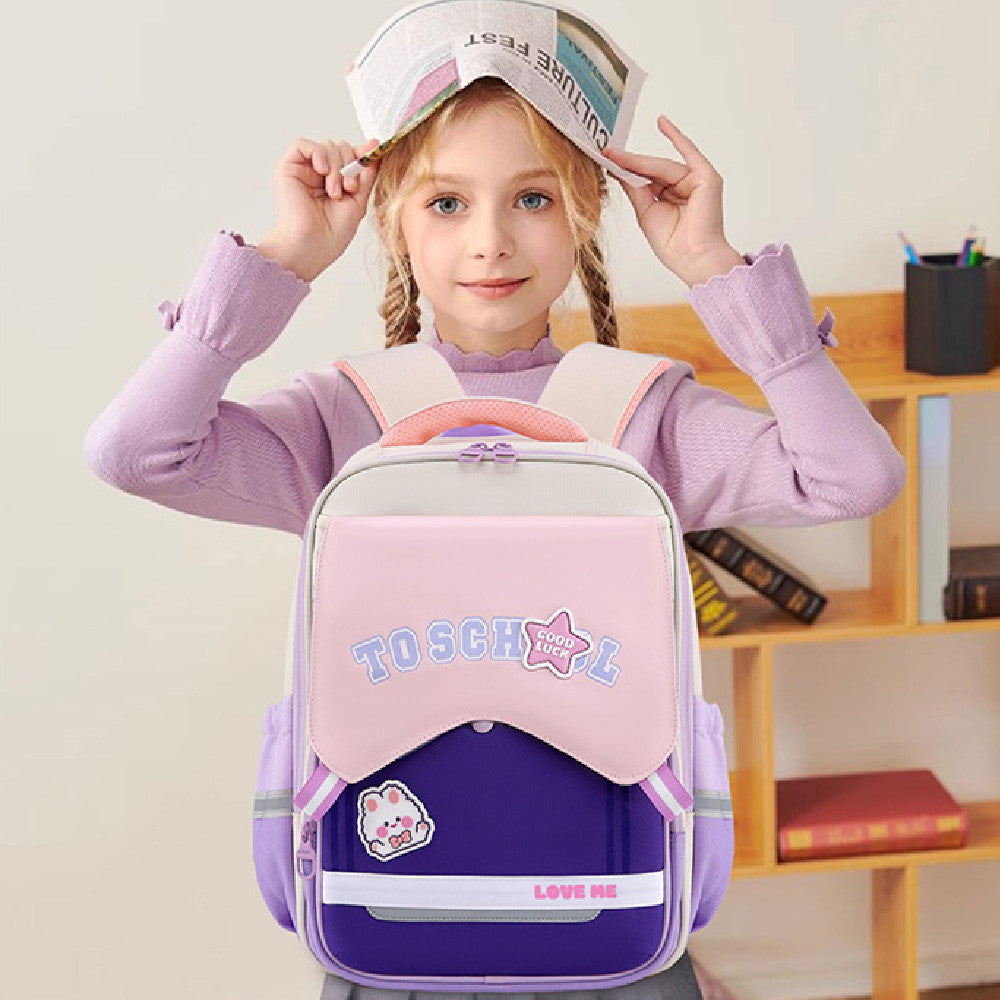 Kids Nylon Double Shoulder Backpack Lightweight Unisex