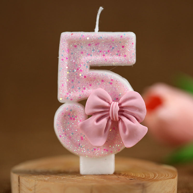 Creative Digital Bow Birthday Candle